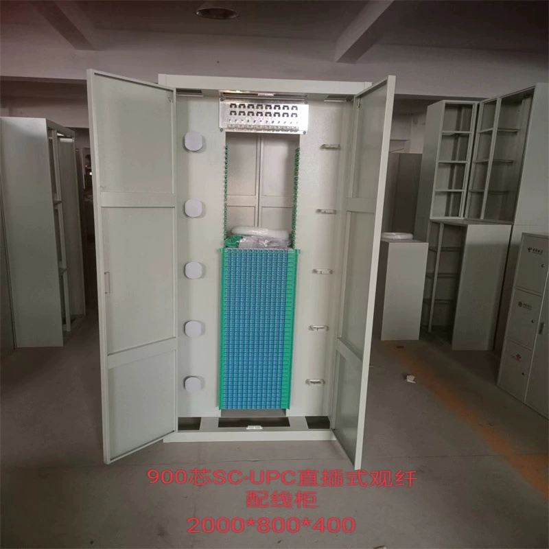 Оптоволоконный распределительный шкаф ODF - 2m спецификации 24-ядерный лоток с прямым подключением, полностью оборудованный распределительной рамой оптоволоконного кабеля SC на 900 ядер