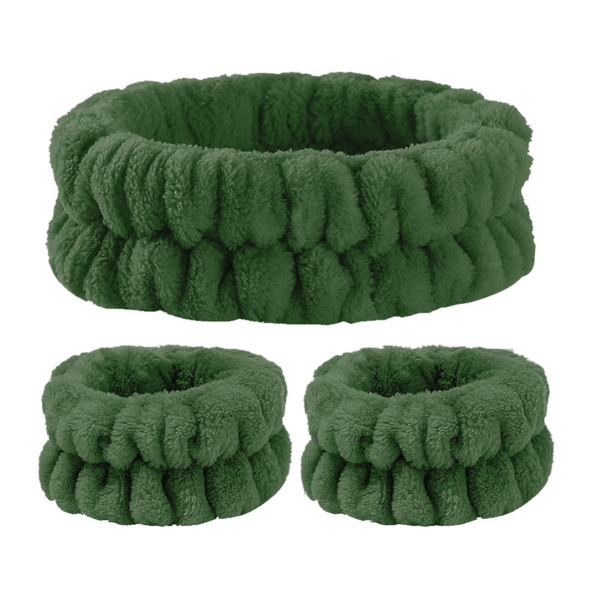 Arco banda de pelo al por mayor de las niñas de color sólido todo partido de maquillaje absorbente de sudor-limpieza lavado de cara correa de muñeca de franela banda de pelo