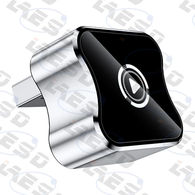 smart car-machine interconnection, wireless – Simsiz CarPlay və Android Auto - q1bf-usb-silver-white-label-metal-glass-hicar-box