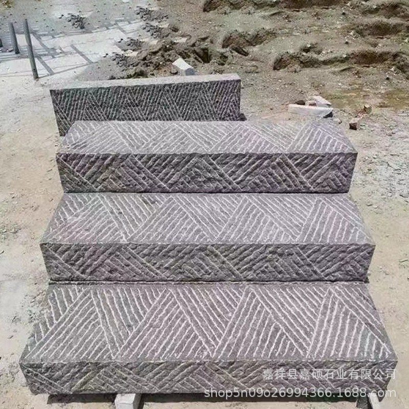 天然青石板庭院仿古台阶过门石入口防滑青石台阶石庭院踏步石