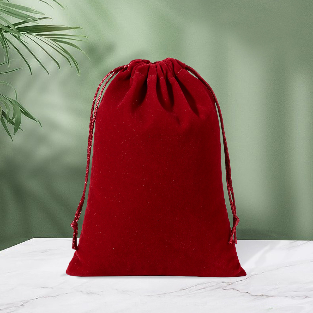 Bolsa de franela con cordón, auriculares, bolsa de embalaje de joyería, bolsa de tela de almacenamiento de joyería, bolsillo con cordón de franela negra al por mayor