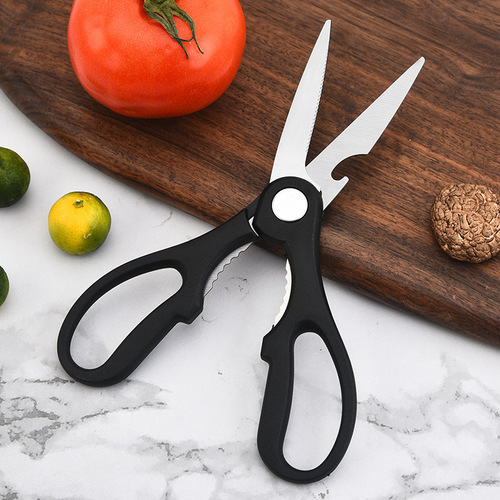 Stainless steel multi-functional kitchen shears, roast meat, chicken bone, chicken claw shear, kitchen shears wholesale, home use, powerful small scissors