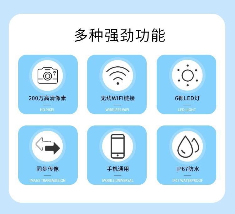 Kablosuz WiFi Ağız İçi Endoskop Ev Tipi Diş Taşınabilir Gözlem Cihazı Diş Hekimliği İnceleme Kamerası Telefon Uyumlu