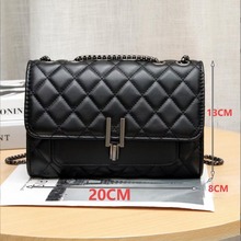 2025夏季新款大号羊纹Y扣菱格包pu包鸵鸟纹链条包单肩斜挎包