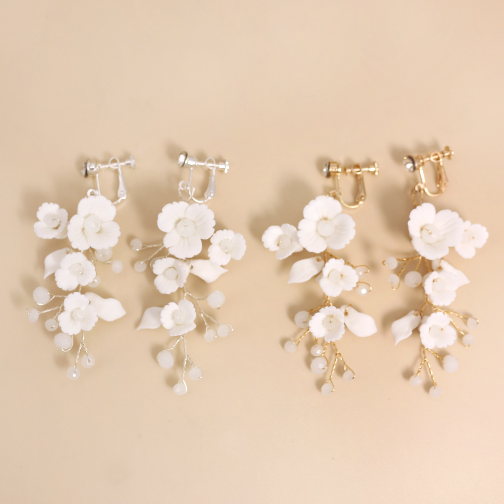 Title 3, Orecchini da sposa fatti a mano in ceramica con...