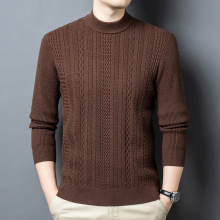 新品冬季男士羊毛衫恒源祥2025中年男装休闲圆领加厚羊毛打底衫潮