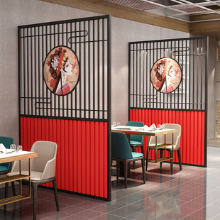 Chinese-Style Hot Pot Restaurant Bar Partition Fence Restaurant Booth Private Room Screen Style Grille Decoration Hollow Cover