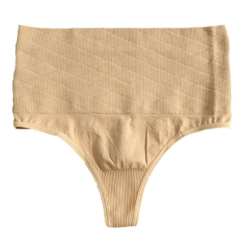 Women's High-Waist G-String Cotton Tri-Edge Panties with Thong Receiver Fitness Exercise Abdominal Shaping Wide Edge Sexy Thong
