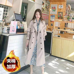 今年の流行風衣2025新型秋服のペンダント感の中の長さのコートの女性は膝の気質の女神の范英倫風を越えます。