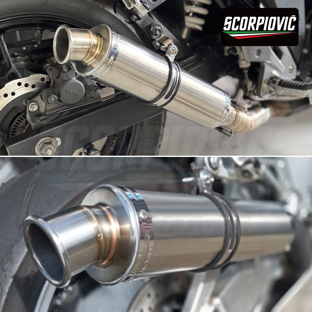 Motorcycle Exhaust Pipe Ninja400 R3 Cb650R Stb Carbon Fiber Exhaust Pipe Motorcycle Universal Tail Section