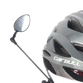 山地自行车骑行安装配件头盔后视镜迷你反光镜360度可调观后镜