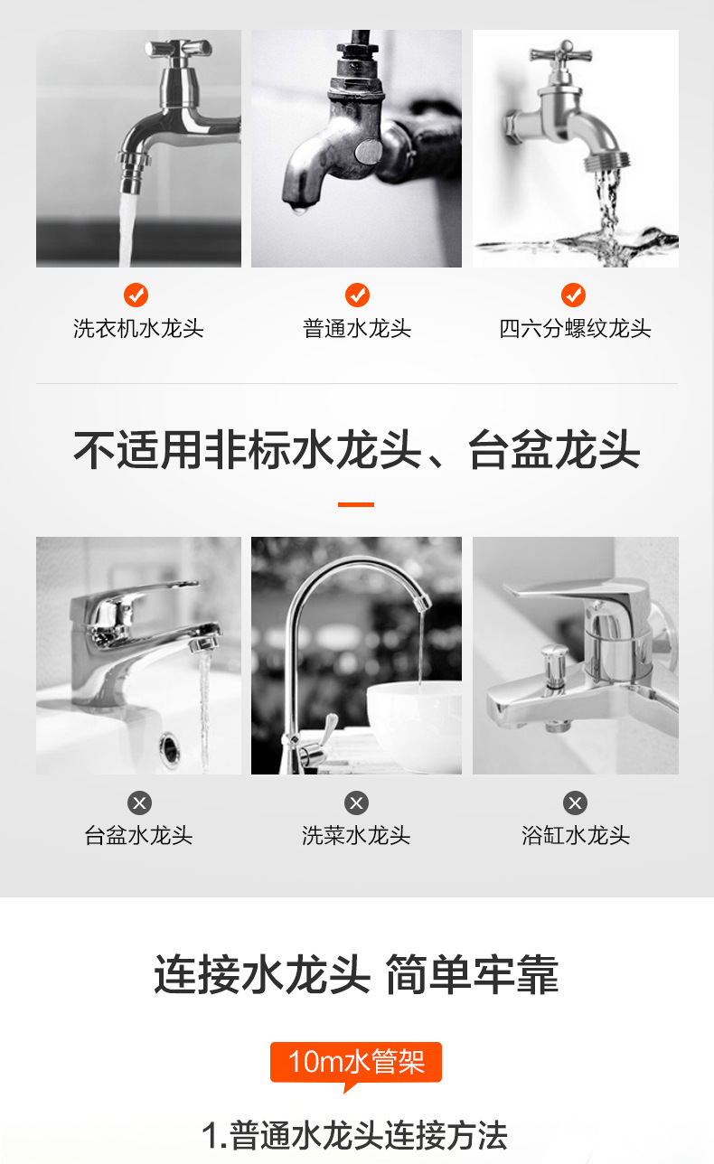 Yili 20m Water Hose Cart for Home Use, High-Pressure Car Wash Water Gun Storage Rack, Flower Watering Hose Set, Hose Rack, Hose Reel