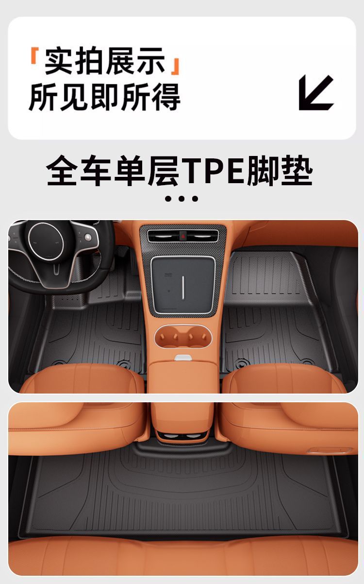 Car floor mats suitable for Xingyuan TPE car mats, five-seater, full coverage, non-slip, wear-resistant TPE floor mats, car accessories
