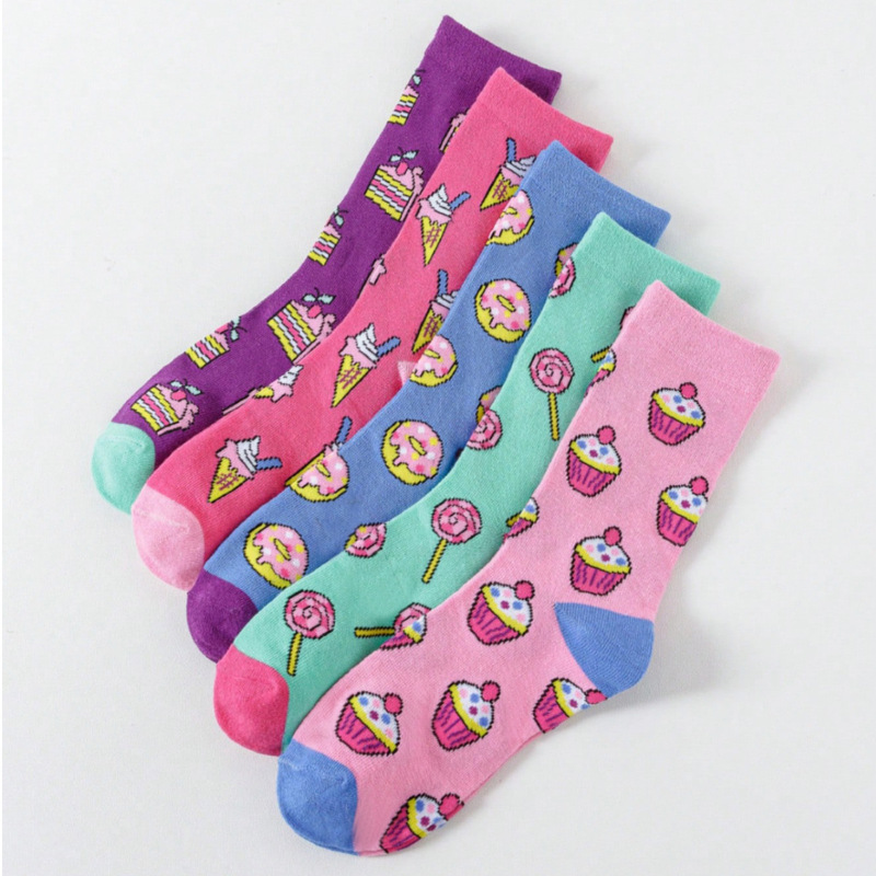 Cross-Border Socks Amazon New Candy Donut Socks Fun Original Trendy Socks Men and Women Foreign Trade Socks Mid-Calf Socks