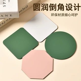 不锈钢防烫咖啡杯垫水杯防滑垫美甲调色盘金属隔热垫定制logo