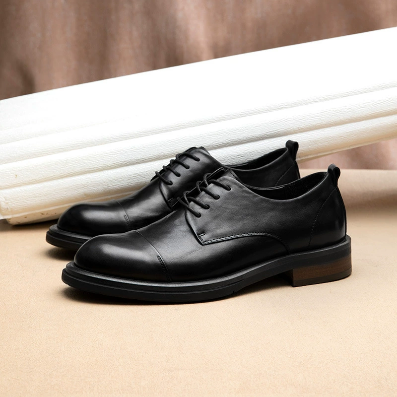 Новые кожаные туфли с тремя шарнирами, свадебные туфли ручной работы, повседневные мужские туфли из натуральной кожи в стиле ретро, ​​высококачественные туфли дерби, модные