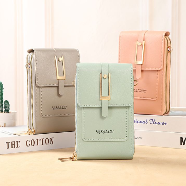 2023 New Phone Bag with Touch Screen, Korean Style Minimalist Universal Single Shoulder Bag with Multi-functional Wallet, Instagram Style Crossbody Small Bag