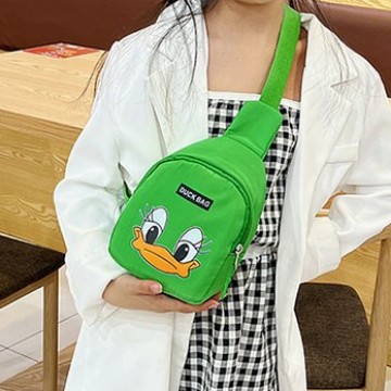 Korean Style Children's Bag Neutral Smiling Face Crossbody Chest Bag Large Capacity Small Backpack for Toddlers and Girls