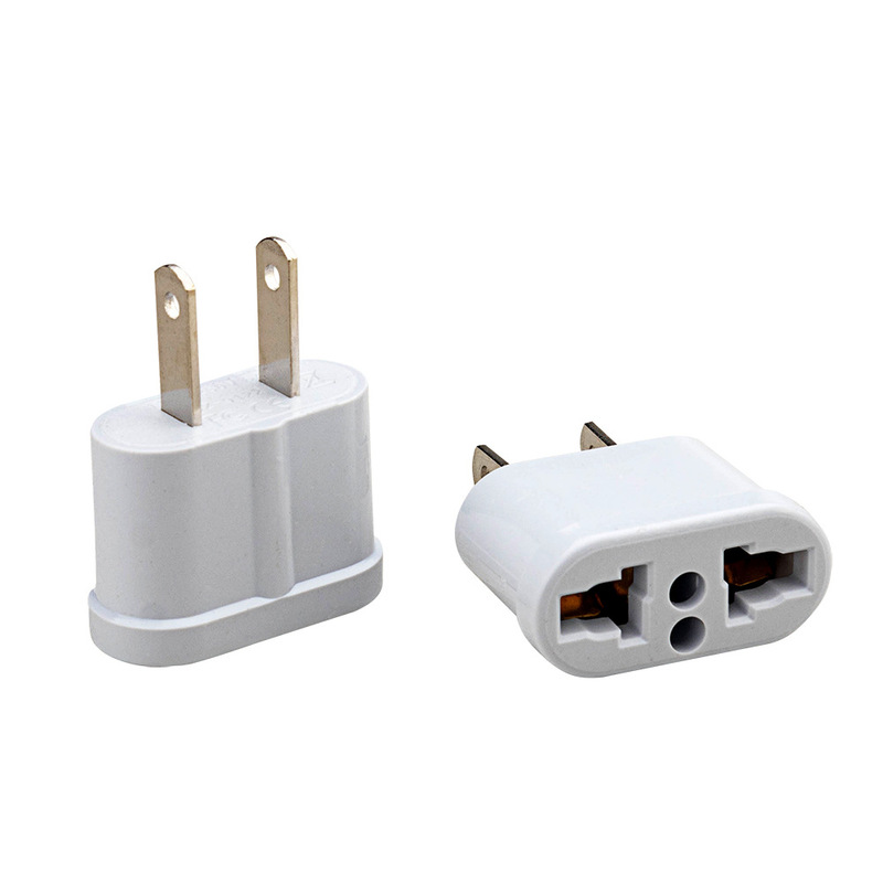 Pure Copper Sz-9122 American Standard Conversion Plug Round to Flat Travel Adapter Two-Hole Power Socket Converter