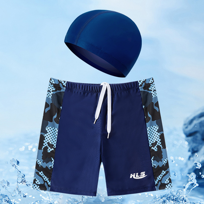 Troncos de natación para niños troncos de natación de secado rápido para niños Playa adolescentes troncos de natación profesionales entrenamiento medio y grandes niños Boxer shorts