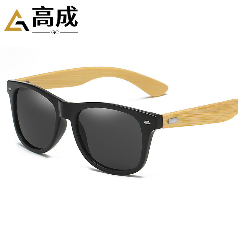 新款復古米釘墨鏡眼鏡環保個性毛竹腿偏光太陽鏡手工製造1501