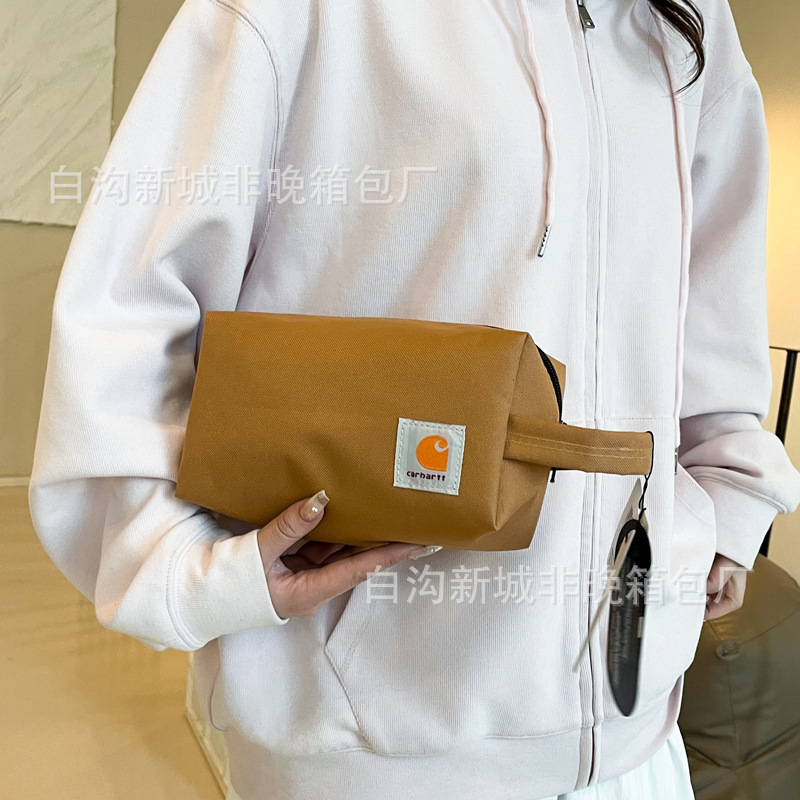 Simple Compact Portable Storage Bag Wash Bag Personalized Tooling Style Fashion Travel Cosmetic Bag Carhart Clutch Bag