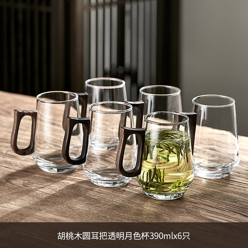 [6종세트] 둥근귀손잡이 투명역컵 390ML