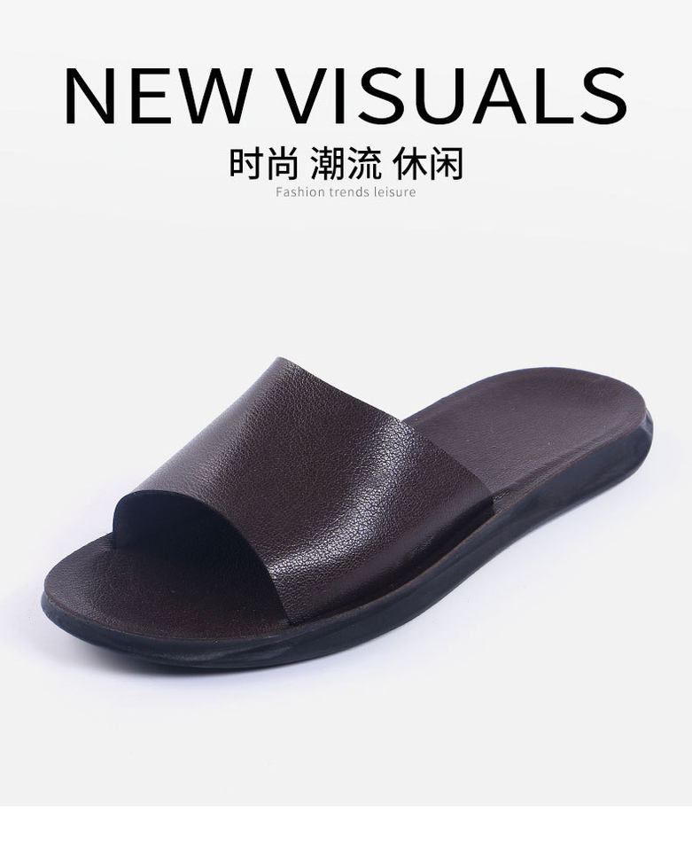 Dép đi trong nhà quai ngang cho cặp đôi, chống trượt, thoáng khí, đế dày 1,5–3,5 cm — Đen toàn bộ chi tiết 2