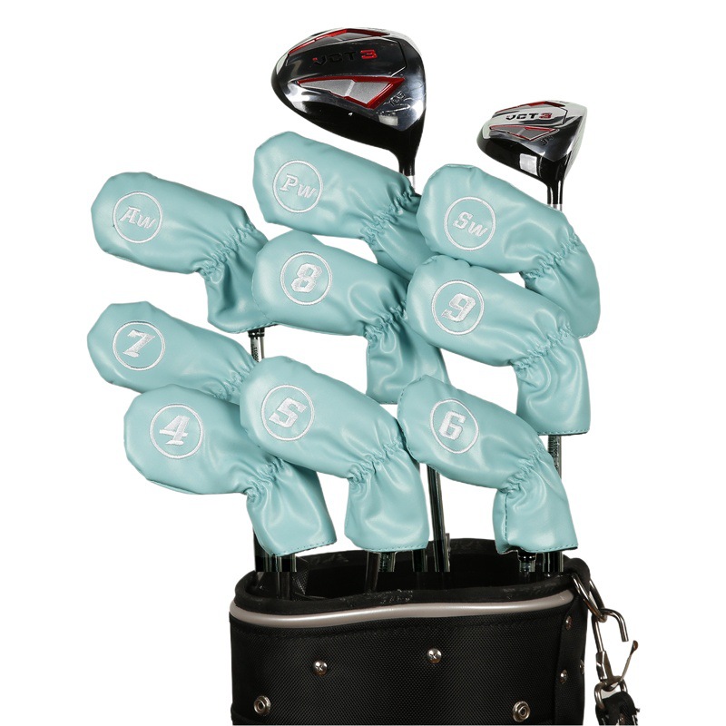 Golfironheadcover juego de hierros de golf juego de cabeza de polo de pu nuevo juego de gorras juego de gorra sombrero de cabeza de bola