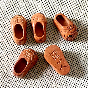 Shoes Mahogany Carved Tiger Shoes diy Accessories Accessories Pendant Keychain Car Hanging