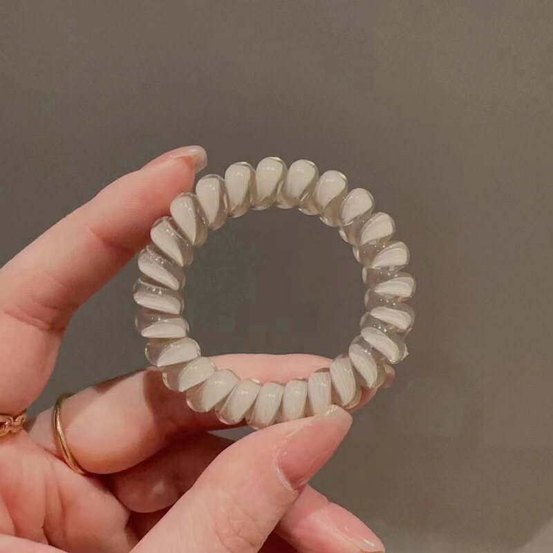 韩系甜美电话线发圈女发饰高弹力皮筋清新发绳高马尾不伤发头绳特|undefined