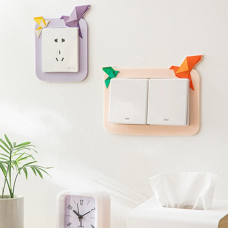 Мягкая пластиковая наклейка на переключатель с рисунком, крышка переключателя, защита от грязи, протираемый источник питания, защитный чехол, креативная крышка для украшения стен гостиной, спальни