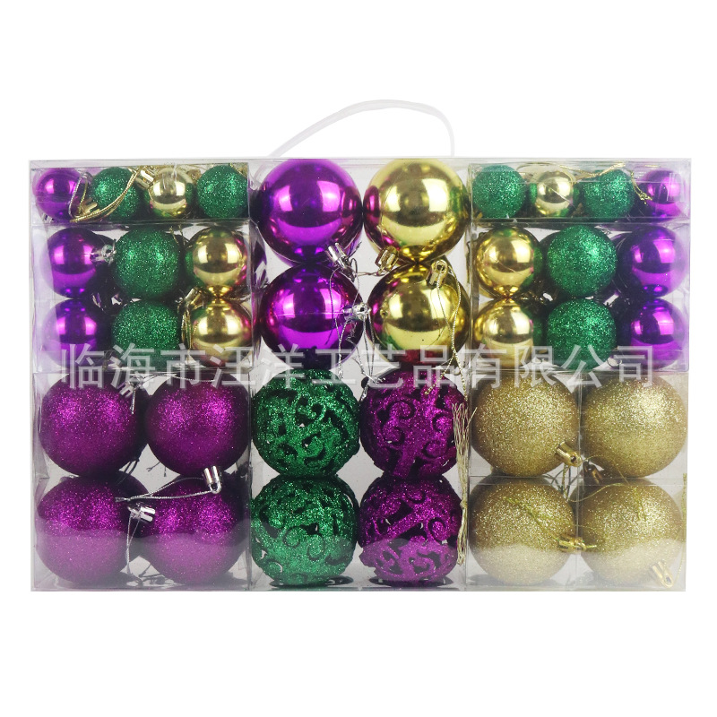 Ventas Directas de fábrica 3/4/6cm100pcs BOLA DE Navidad caja de regalo traje de galvanoplastia Bola de plástico hueco decoración de la Navidad
