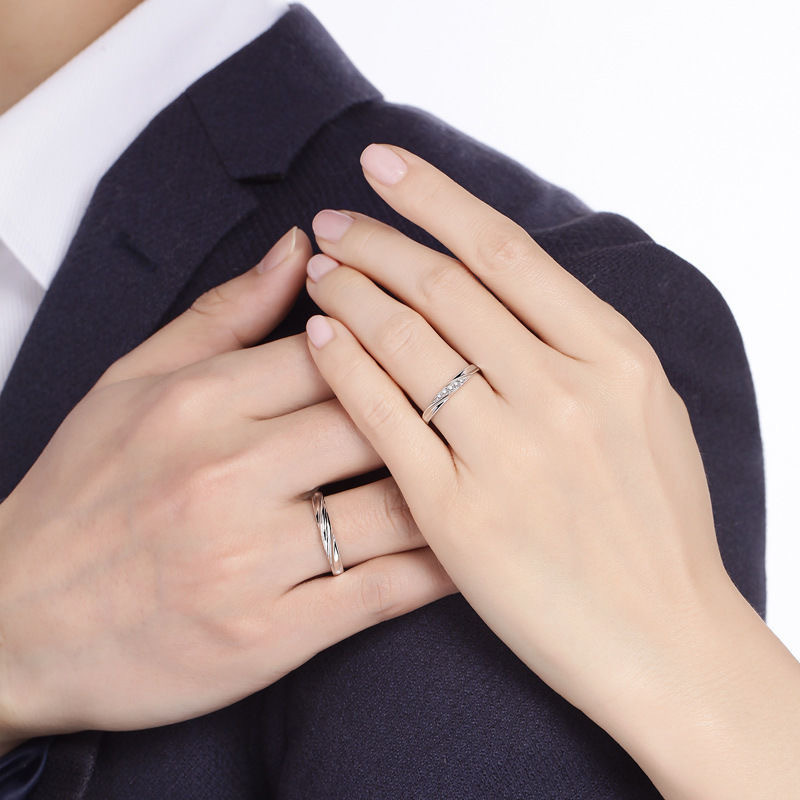 Partnerringe Mit Sternenhimmel Design Versilbert Für Paare_voghion.com