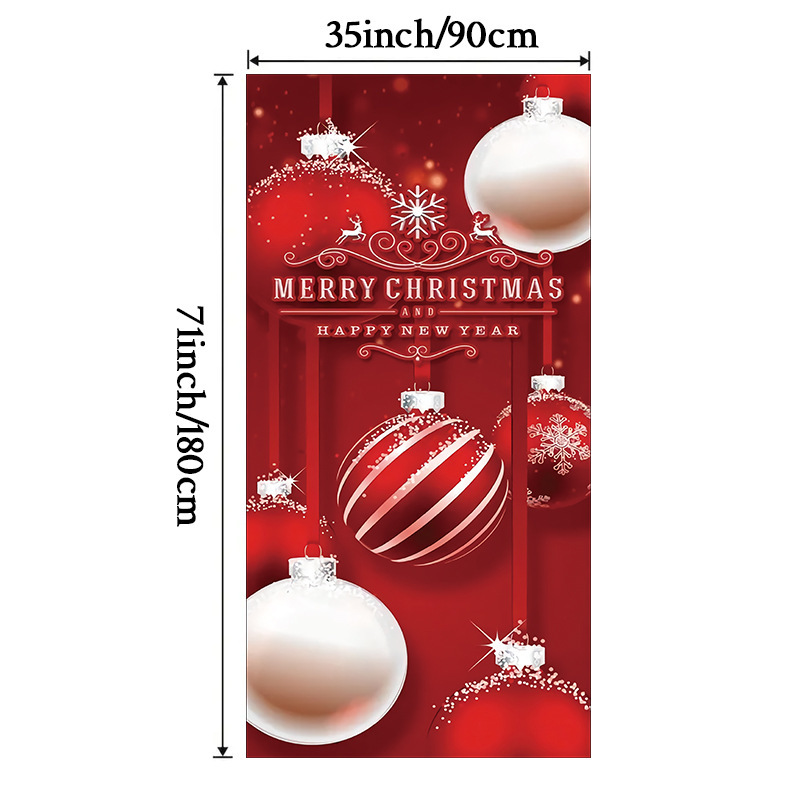 Lámparas de color de Navidad cubierta de tela decoración puerta de poliéster de alta densidad tela de fondo de Año Nuevo fiesta de puerta de entrada amueblado tapices
