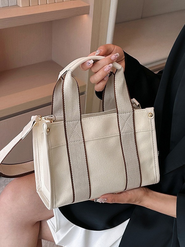 Bolso de lona de gran capacidad para mujer 2024 nuevo estilo coreano simple bolso de mensajero de un solo hombro bolso de viaje casual
