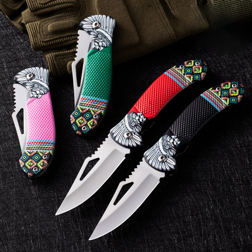 Stainless steel fruit knife small folding knife outdoor portable small knife mini knife high hardness folding knife multi-functional pocket knife