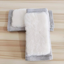 冬季羊毛护膝皮毛一体保暖老寒腿女运动加厚护膝运动户外体育用品