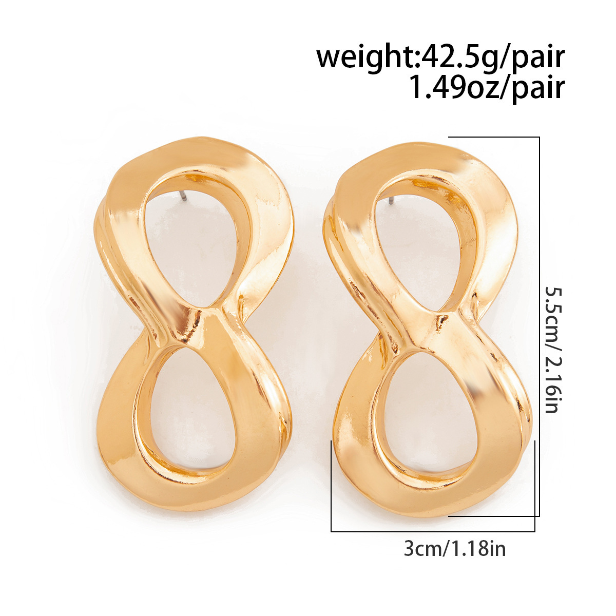 22g Weight Metal Ear Needle Material Drop Earrings, Ear Studs Classification 1 Pair Quantity Holiday, Street Occasion Metal Material Geometric, Heart Shape Pattern All Seasons Season Women's Gender Polished Finish Plating Design Retro, Classic Style Style 1 Pair Retro Classic Style Geometric Heart Shape Plating Metal Drop Earrings Ear Studs 34