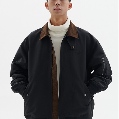 Vintage American Retro Vintage Hong Kong Style Baseball Jacket Workwear Amish Kaki Jacket for Men