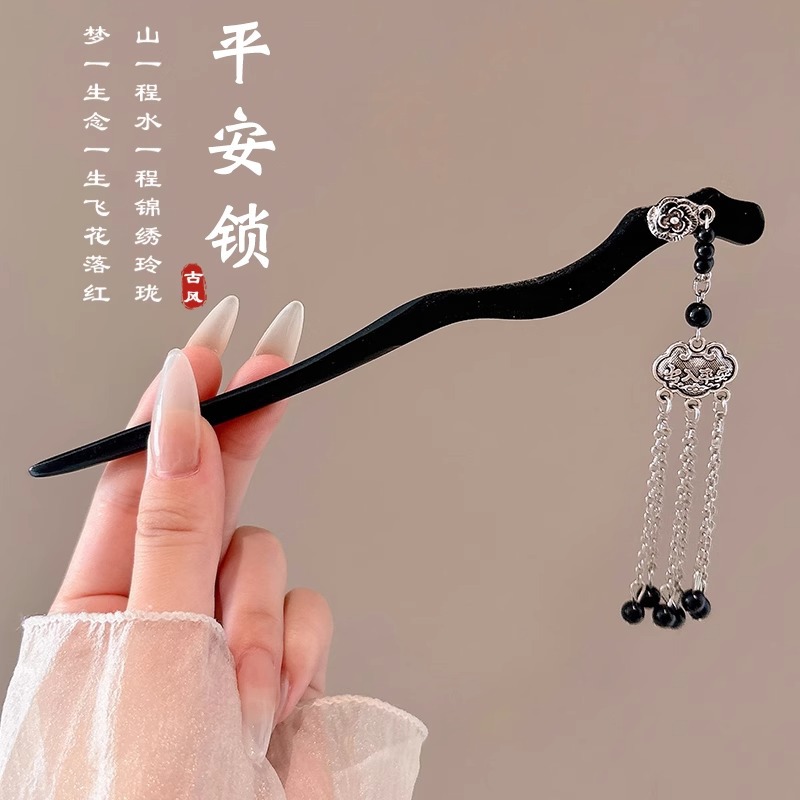 Sensación de alto nivel nuevo estilo chino campana orquídea clip de cabello paso de mujer agitar clip de cabello de ping-pong clip de cabello de estilo antiguo vestido de estilo chino clip de cabello tocado