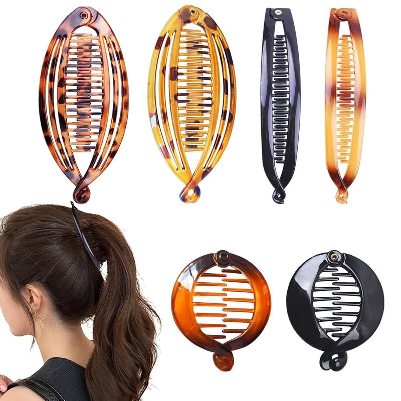 Amazonの人気ヘアクリップセット、シームレスな後頭部つや消し爪クリップ、長方形のサメクリップ、クロスボーダーヘアアクセサリー|undefined