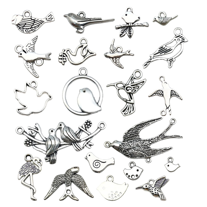 21 Types of Animal Bird Swallow Flamingo Alloy Antique Silver Necklace Pendants DIY Handmade Jewelry Accessories Charms 21 Types of Animal Bird Swallow Flamingo Alloy Antique Silver Necklace Pendants DIY Handmade Jewelry Accessories Charms
