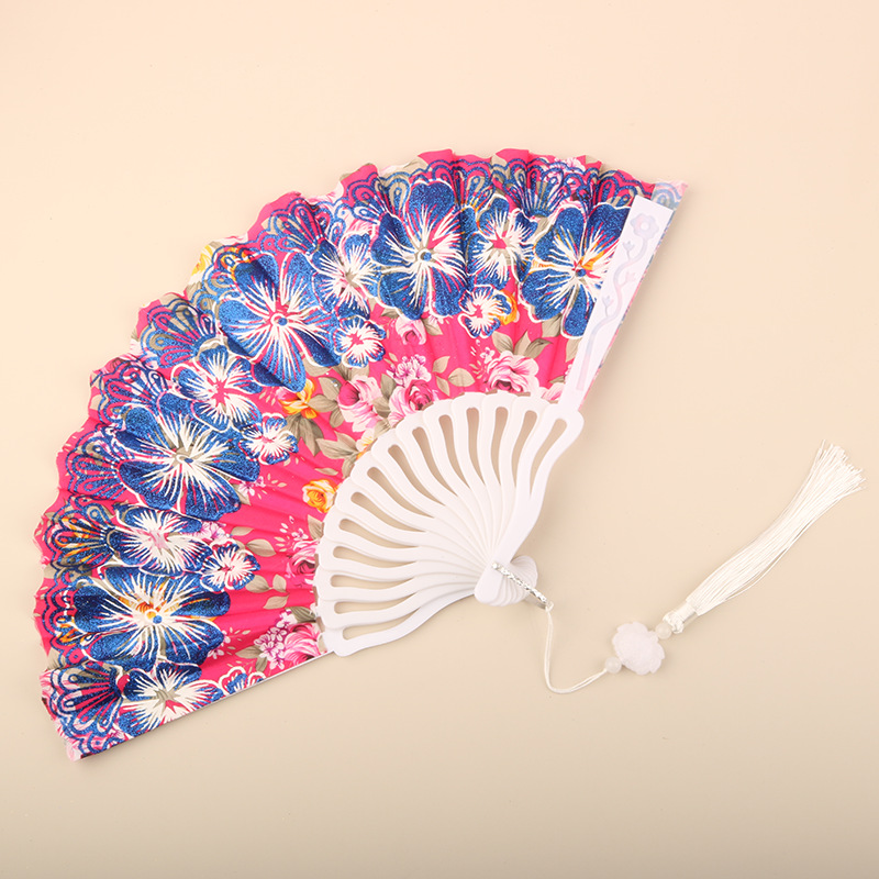 Abanico Plegable de Encaje de Plástico, Estampado, para Danza image 125