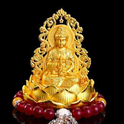 lotus Tathagata perfume seat car | Car ornaments - 1010125-xianglong-guanyin-red-pearl