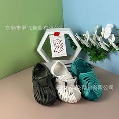 Cross指纹洞洞鞋透气轻便户外防滑包头一脚蹬懒人沙滩凉鞋男女款