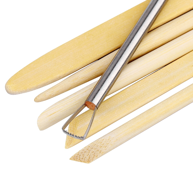 Набор инструментов для скульптуры из 6 предметов для начинающих, инструменты для тонкой резьбы из цветной масляной глины, инструменты для студенческого набора ручной работы из мягкой глины для скульптуры