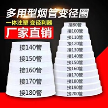 厂家直供厨房油烟机排风管变径转接头变径圈 通用塑料大小接头管