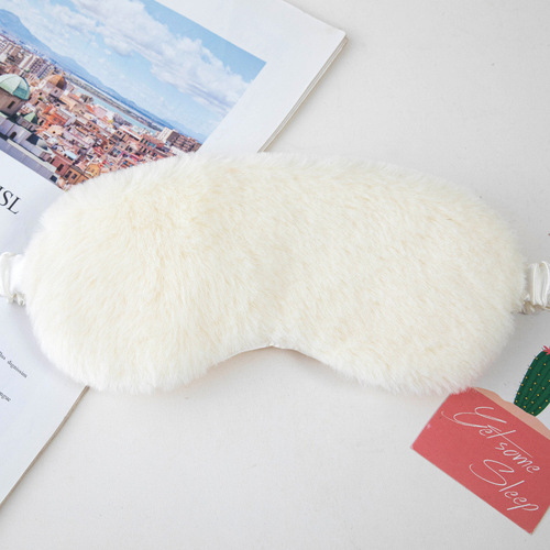 Wholesale eye mask cute plush ice compress hot compress sleeping eye mask breathable nap silk shading manufacturer summer