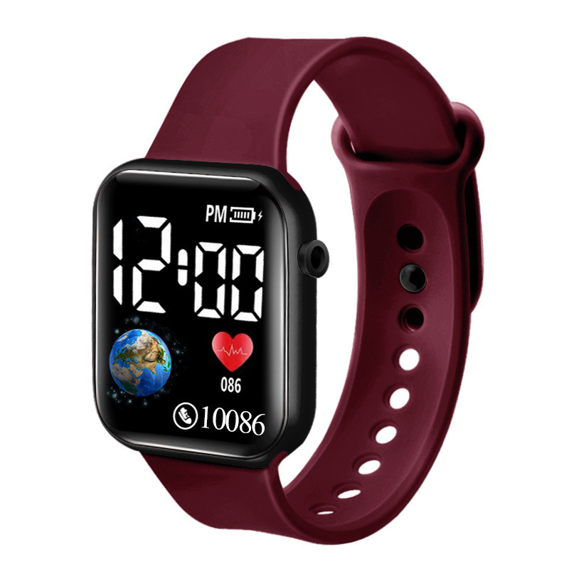 Escuela secundaria INS amor niños niños estudiantes reloj de moda reloj electrónico masculino escuela secundaria impermeable luminoso digital femenino